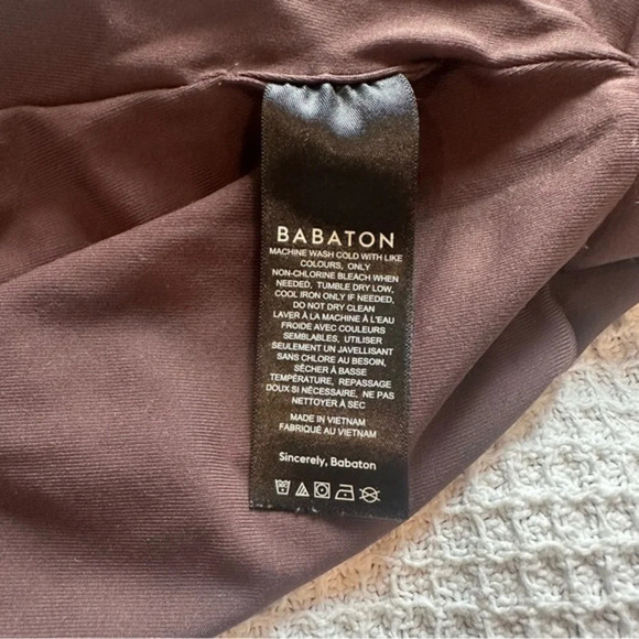 Babaton Aritzia Contour V-Neck Romper brown size XS spring 2023 collection - Picture 10 of 12